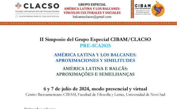 Convocatoria de comunicaciones para el II Simposio CIBAM-CLACSO "América Latina y los Balcanes"