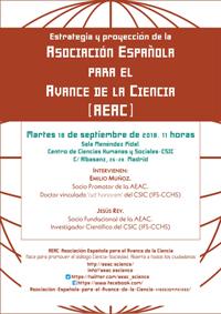 Jornada 'Estrategia y proyección de la Asociación Española para el Avance de la Ciencia