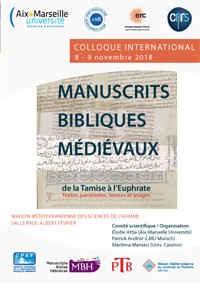Coloquio Internacional "Manuscrits bibliques médiévaux"