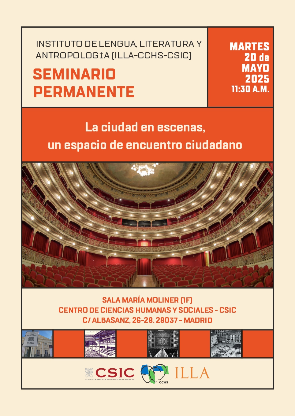 Seminario permanente del ILLA: "La ciudad en escenas, un espacio de encuentro ciudadano"