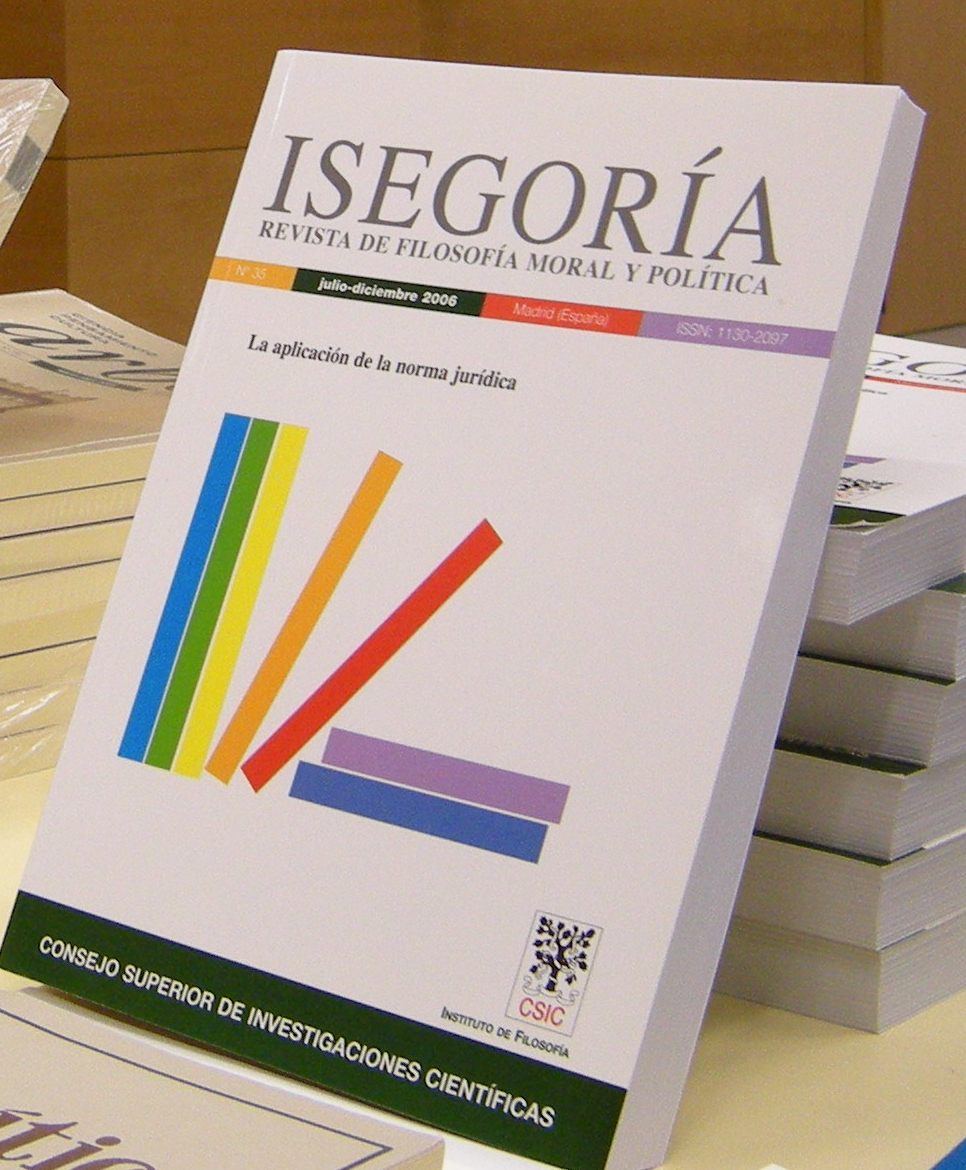 Ya se encuentra disponible un nuevo número de la revista "Isegoría. Revista de Filosofía Moral y Política"