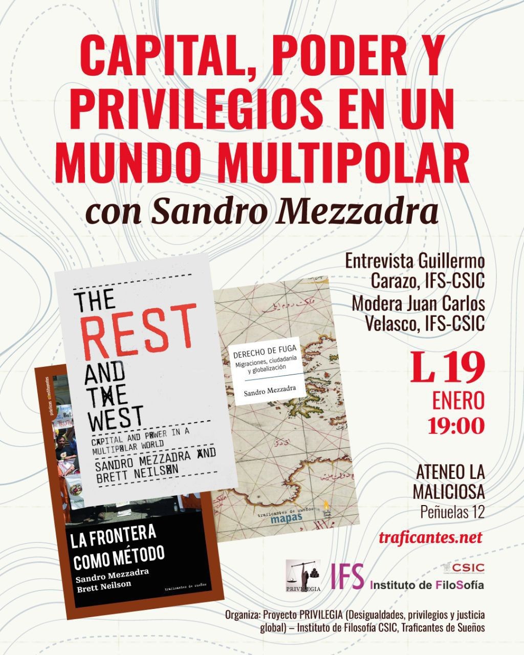 Entrevista/conversatorio con Sandro Mezzadra (Universidad de Bolonia): Capital, poder y privilegios en un mundo multipolar