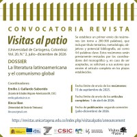 Convocatoria de artículos para el dossier "La literatura latinoamericana y el comunismo global", en la revista Visitas al Patio