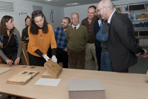 Los visitantes en la Biblioteca Tomás Navarro Tomás
