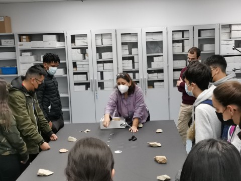 IES Miguel Delibes en el laboratorio de pleistoceno el 21 de febrero de 2022