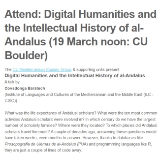 Conferencia "Humanidades Digitales e Historia Intelectual de al-Ándalus"