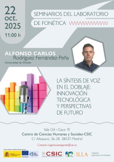 Seminarios del Laboratorio de Fonética: "La síntesis de voz en el doblaje: innovación tecnológica y perspectivas de futuro"