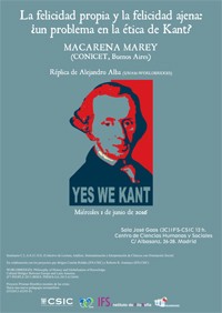 Seminario C.L.A.S.I.C.O.S.: "La felicidad propia y la felicidad ajena: ¿un problema en la ética de Kant?"