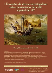 I Encuentro de jóvenes investigadores sobre pensamiento del exilio español del 39