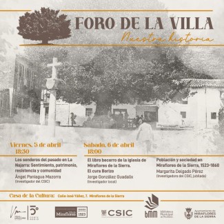 Ciclo de conferencias con ocasión de los 500 años de la declaración de la Villa de Miraflores de la Sierra (Madrid)