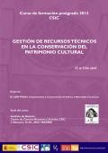 Curso de postgrado: "Gestión de recursos técnicos en la conservación del patrimonio cultural"