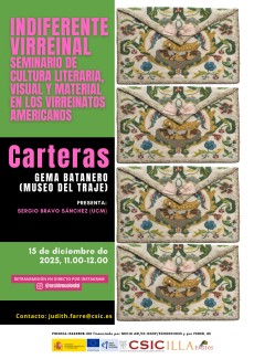 Seminario de cultura literaria, visual y material en los virreinatos americanos "CARTERAS"