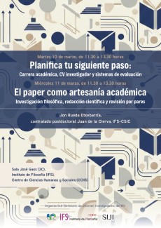 Planifica tu siguiente paso: Carrera académica,  CV investigador y sistemas de evaluación