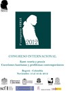 SEKLE 2012. Congreso Internacional "Kant: teoría y praxis. Cuestiones kantianas y problemas contemporáneos"