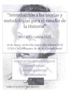 Seminarios metodológicos para jóvenes investigadores 'Mediterráneos': "Introducción a las teorías y metodologías para el estudio de la Historia"