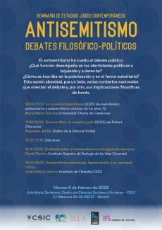 Seminario de Estudios Judíos Contemporáneos: "Antisemitismo. Debates filosófico-políticos"