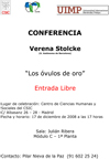 Conferencia: "Los óvulos de oro"